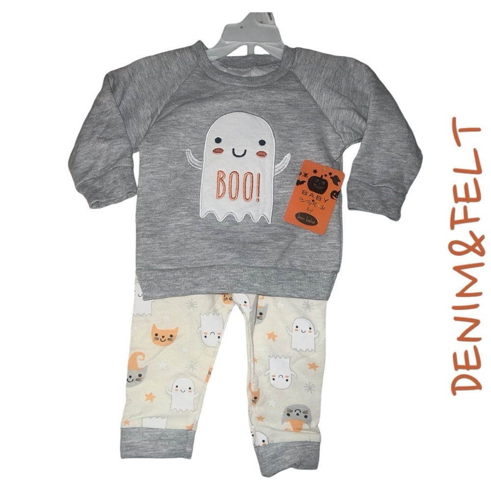 Kids/Baby Halloween Ghost Boo 2 Piece‎ Sweatshirt/Sweatpants Set | NEW/NWT!!🎃👻